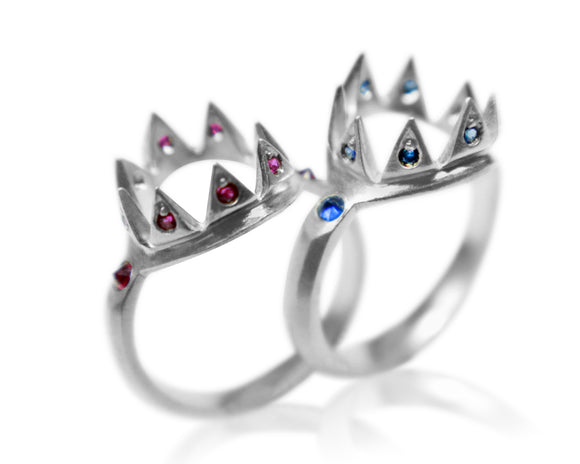 Arohi Enterprises Couple Crown Silver Ring for Girlfriend, Wife, Lovers  Romantic Gift for Adjustable Couple Rings